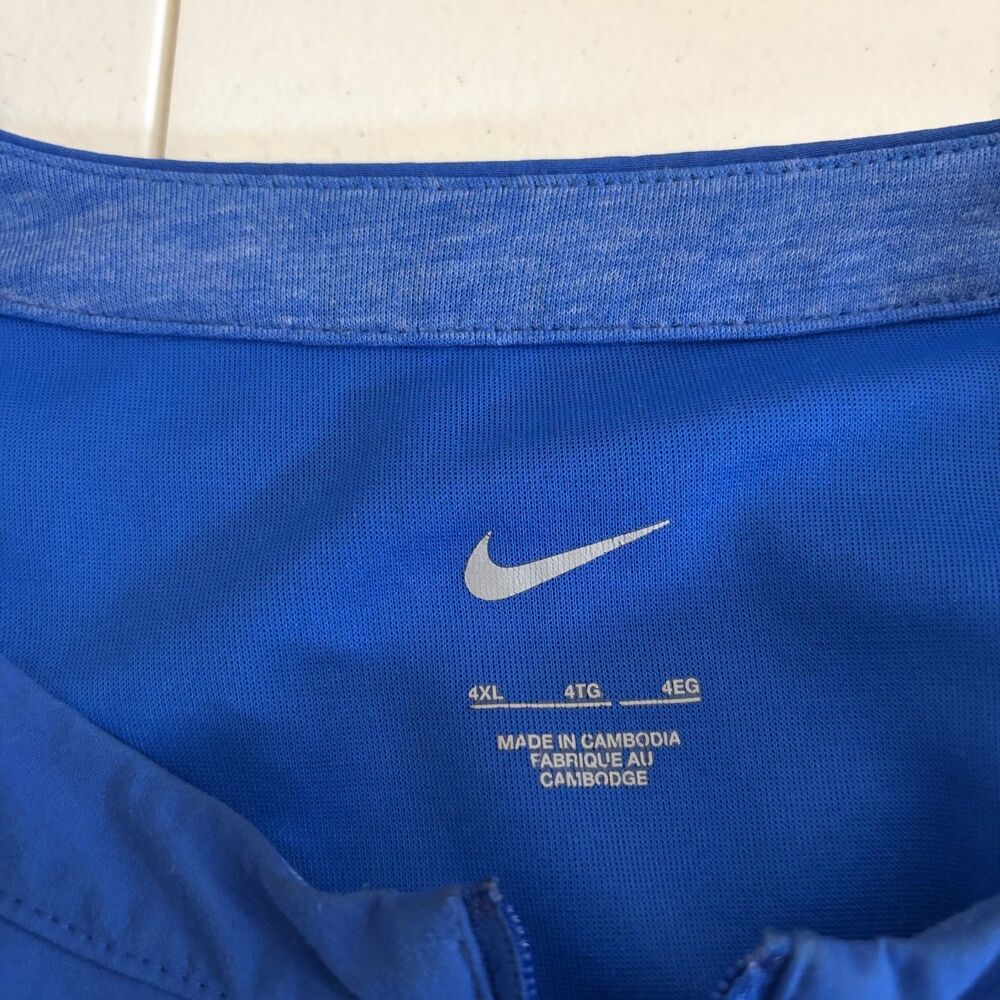 Nike Sweatshirt Men's 4XL Blue 1/4 Zip Pullover Long Sleeve Athletic Active - Picture 7 of 10